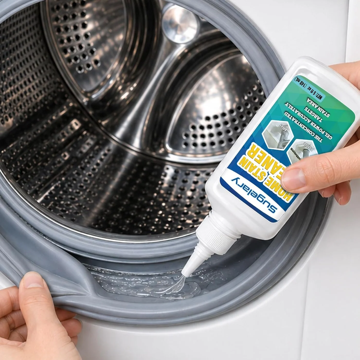 Sugelary stain gel on a washer door seal